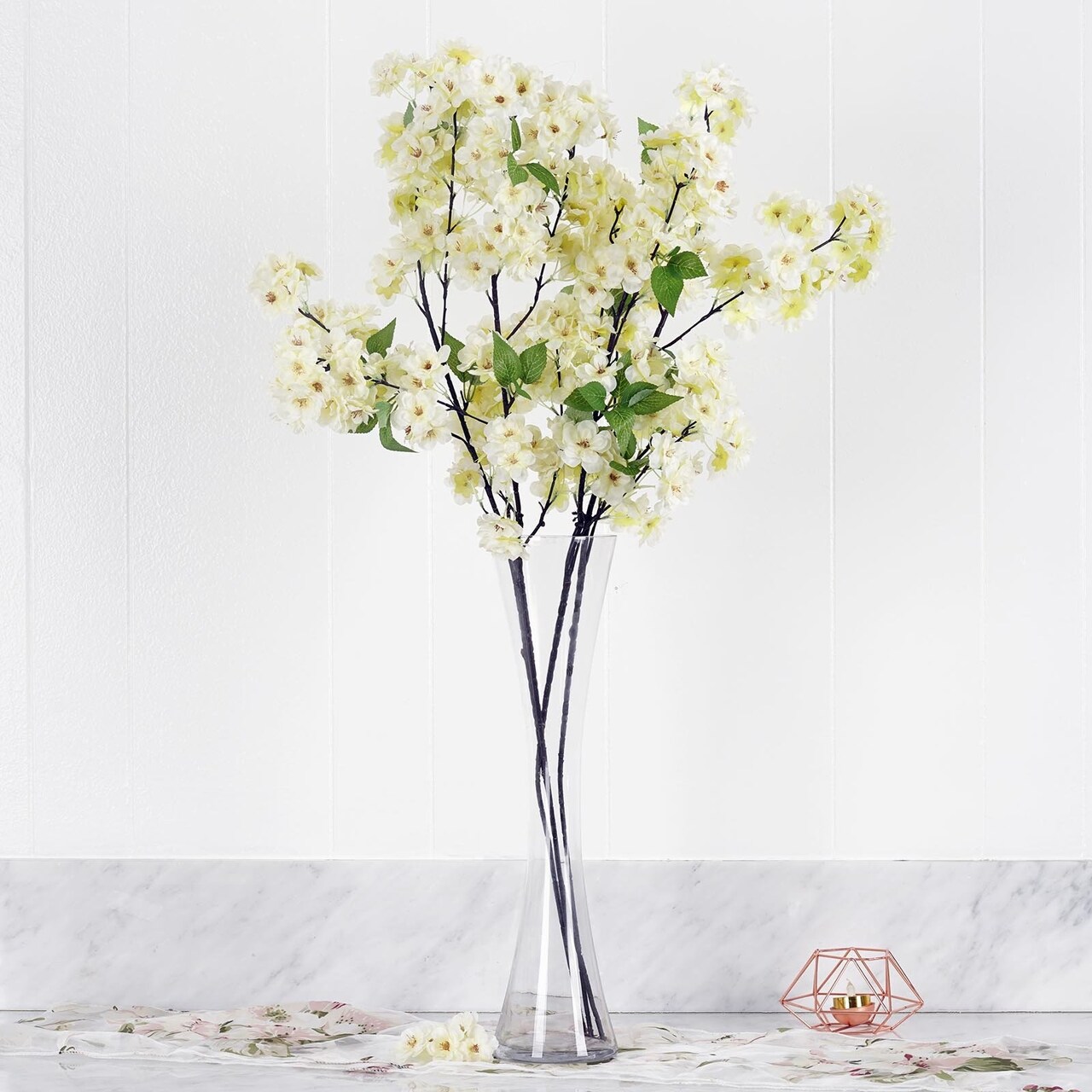 4 PCS 40-Inch Tall Silk Cherry Blossom Branches for Wedding, Vase & Party Decorations